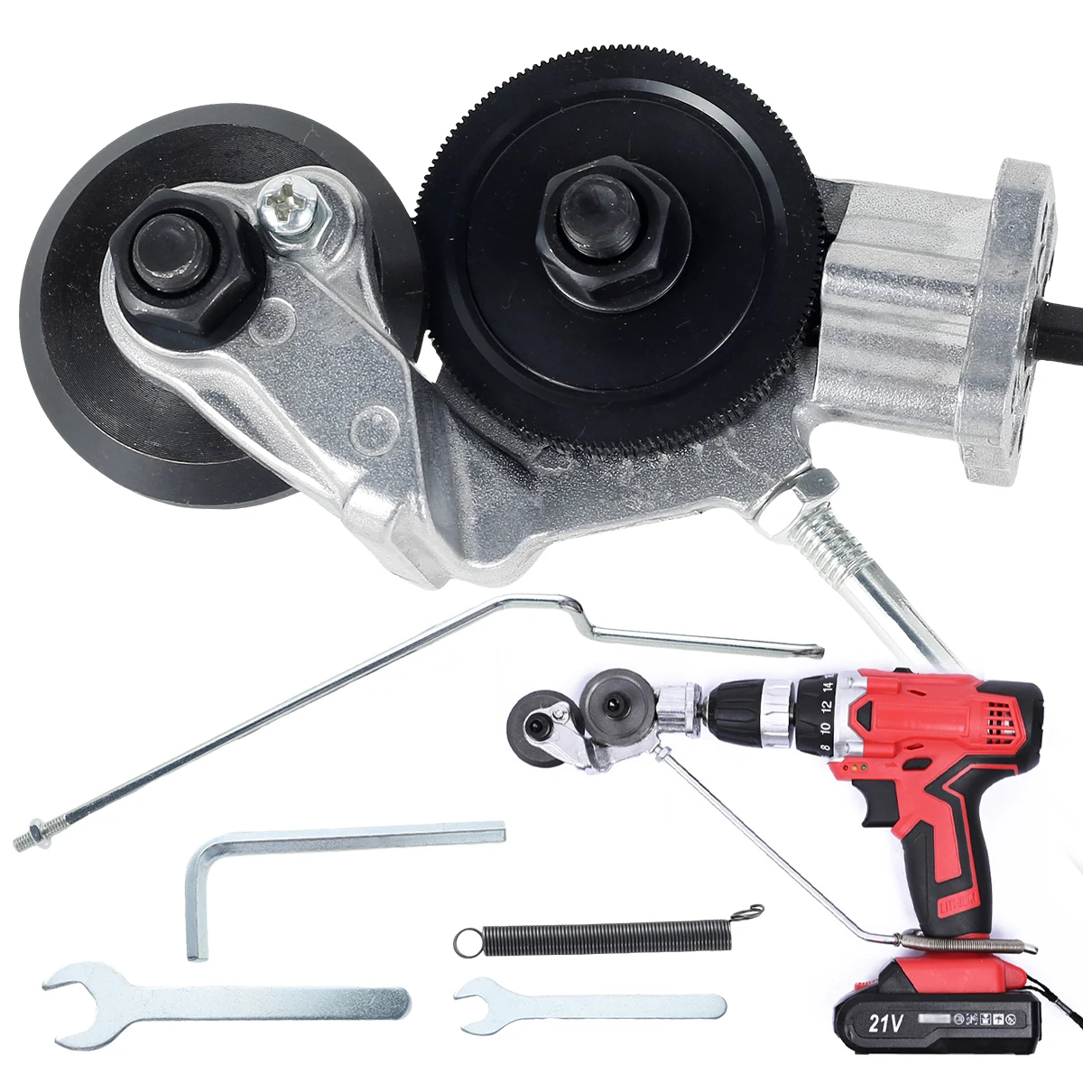 Electric Drill Shearing Machine Professional Electric Drill Plate Cutter with Wrench Safe Metal Nibbler Drill Attachment
Electric Drill Shearing Machine Professional Electric Drill Plate Cutter with Wrench Safe Metal Nibbler Drill Attachment