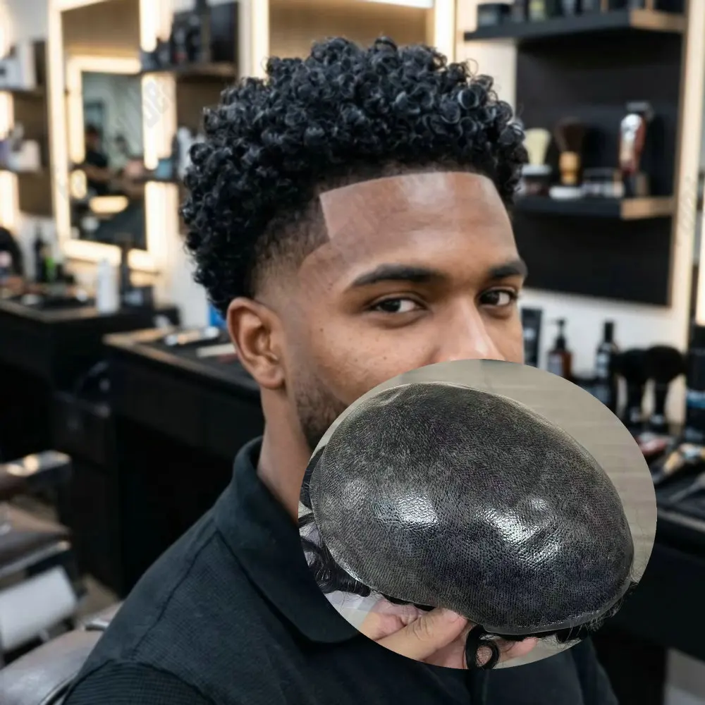 10mm Kinky Curly 1b10 1b80 Gray Black Male Hair Prosthesis Natural Hairline Durable Thin Poly Skin Base Man Toupee Human Hair
10mm Kinky Curly 1b10 1b80 Gray Black Male Hair Prosthesis Natural Hairline Durable Thin Poly Skin Base Man Toupee Human Hair