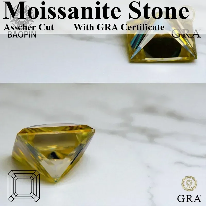 Lemon Yellow Princess Cut Moissanite Stone with GRA Certificate, Sparkling Gem for Jewelry Making, High Clarity & Fire
Lemon Yellow Princess Cut Moissanite Stone with GRA Certificate, Sparkling Gem for Jewelry Making, High Clarity & Fire