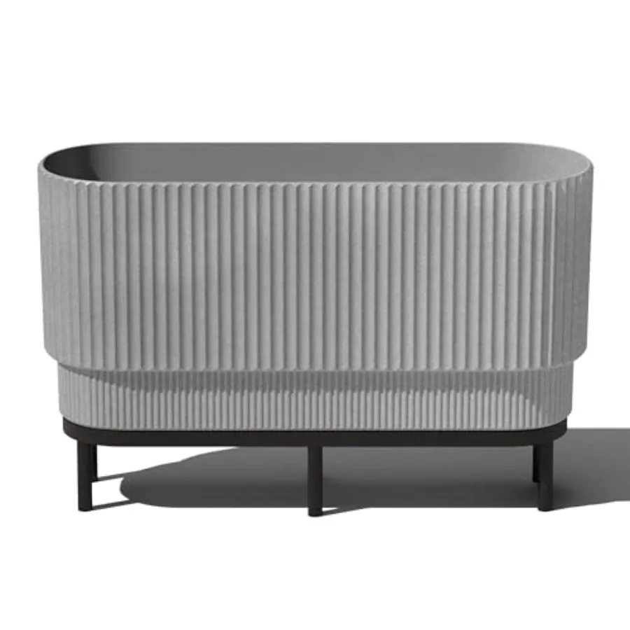 Demi Series Raised Long Planter for Indoor/Outdoor Use Plastic Stone with Wooden Stand Gray-Black Lightweight Weather-Resistant
Demi Series Raised Long Planter for Indoor/Outdoor Use Plastic Stone with Wooden Stand Gray-Black Lightweight Weather-Resistant