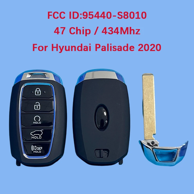 CN020167 Replacement 5 Button Auto Start Remote Fob 47 Chip 433Mhz FCC 95440-S8010 Keyless Key For Hyundai Palisade 2020
CN020167 Replacement 5 Button Auto Start Remote Fob 47 Chip 433Mhz FCC 95440-S8010 Keyless Key For Hyundai Palisade 2020