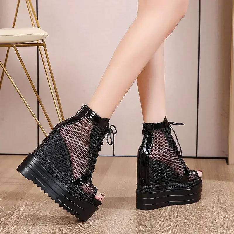 Inner Heightened New Sandals Women Thick Sole Matsutake Top Women's Boots Fish Mouth Shoes Fashion 2024 New Women Shoes
Inner Heightened New Sandals Women Thick Sole Matsutake Top Women's Boots Fish Mouth Shoes Fashion 2024 New Women Shoes