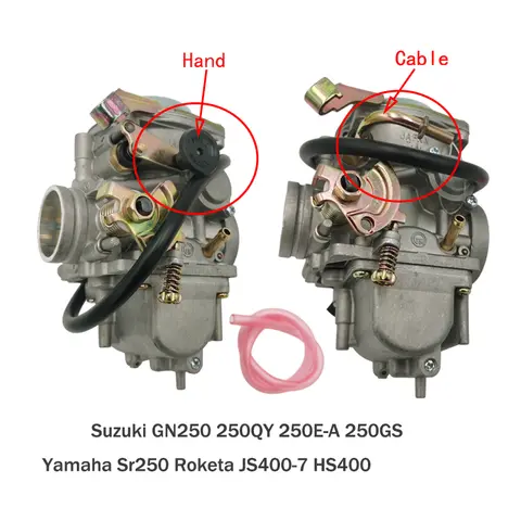 สําหรับ Suzuki GN 250 Carburador GN300 Dr250 Yamaha Sr250 Roketa Jianshe JS400-7 Hensim HS400 ลูกเสือ 300CC-400CCCarb GN250 คาร์บูเรเตอร์