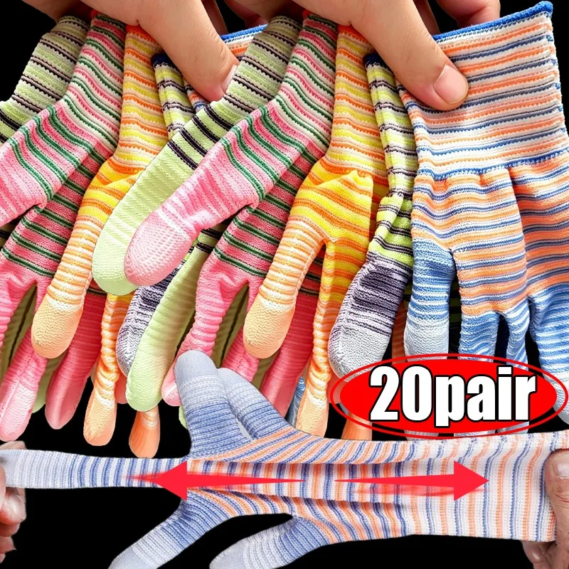 2-20pairs Anti Slip Zebra Stripe Work Gloves for Horticultural Labor Protection Wear Resistant Men Women Nylon Working Gloves
2-20pairs Anti Slip Zebra Stripe Work Gloves for Horticultural Labor Protection Wear Resistant Men Women Nylon Working Gloves
