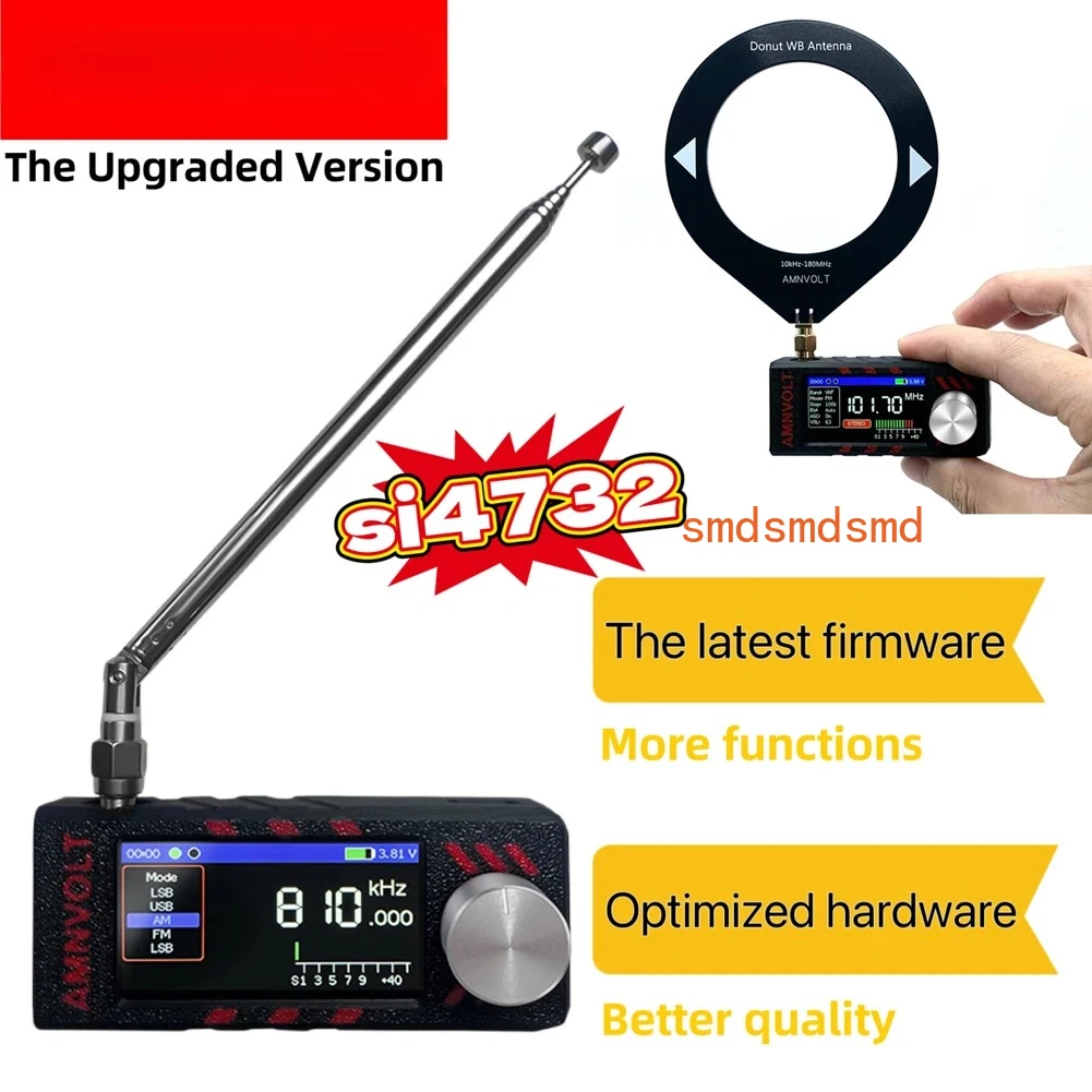 Upgraded V3S AMNVOLT Mini SI4732 DSP Radio Receiver HF SW FM AM SSB LSB USB Full Band Pocket Radio with Hi-Z Headphone Amplifier
Upgraded V3S AMNVOLT Mini SI4732 DSP Radio Receiver HF SW FM AM SSB LSB USB Full Band Pocket Radio with Hi-Z Headphone Amplifier