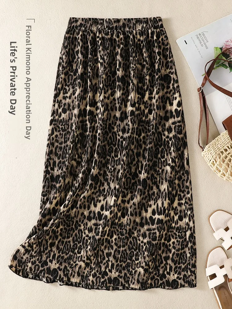 Retro High Waist Slimming Fashion Leopard Print Half Skirt Women's Spring Summer New Straight Long Skirts Elastic Waist
Retro High Waist Slimming Fashion Leopard Print Half Skirt Women's Spring Summer New Straight Long Skirts Elastic Waist