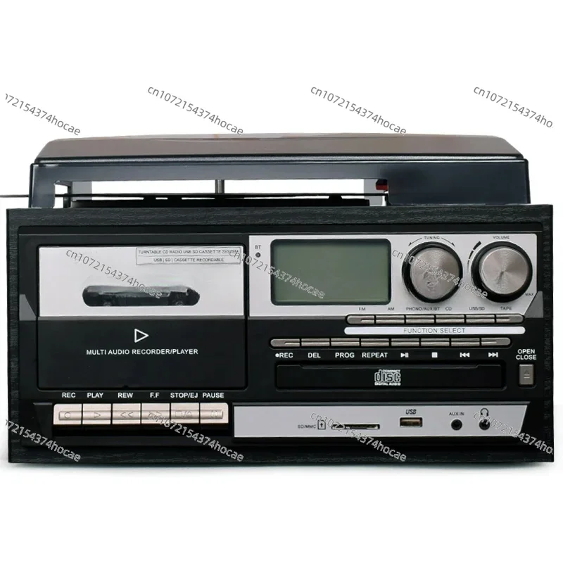 Speed Bluetooth-compatible Turntable Vinyl LP Record Player Vintage Gramophone Phono CD&Cassette FM/AM Radio USB REC
Speed Bluetooth-compatible Turntable Vinyl LP Record Player Vintage Gramophone Phono CD&Cassette FM/AM Radio USB REC