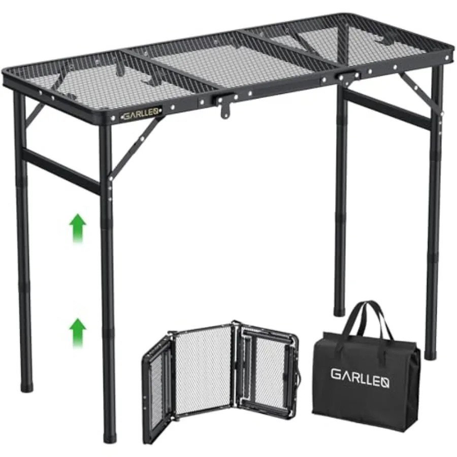 Folding Grill Table Max Capacity 66lbs 3 Adjustable Height Portable Folding Camping Table with Heat-Resistant Mesh Tabletop Alu
Folding Grill Table Max Capacity 66lbs 3 Adjustable Height Portable Folding Camping Table with Heat-Resistant Mesh Tabletop Alu