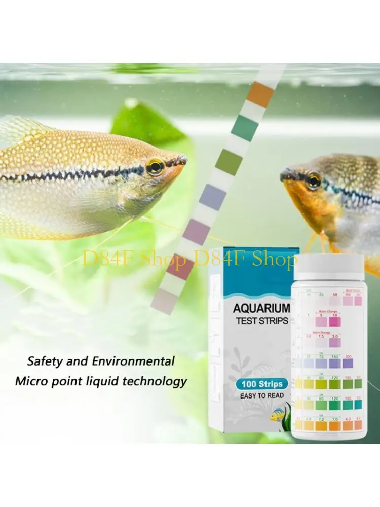D84F 100Pcs Freshwater Saltwater Aquarium Water Test Strips for Home Fish Tanks
D84F 100Pcs Freshwater Saltwater Aquarium Water Test Strips for Home Fish Tanks