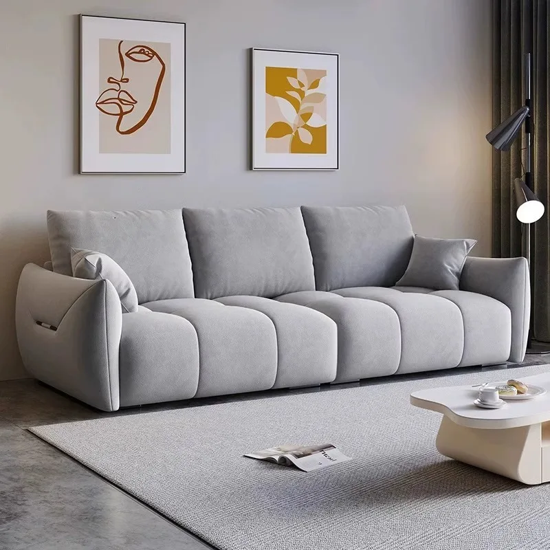Cream wind sofa small apartment living room cat scratching skin modern duplex apartment
Cream wind sofa small apartment living room cat scratching skin modern duplex apartment