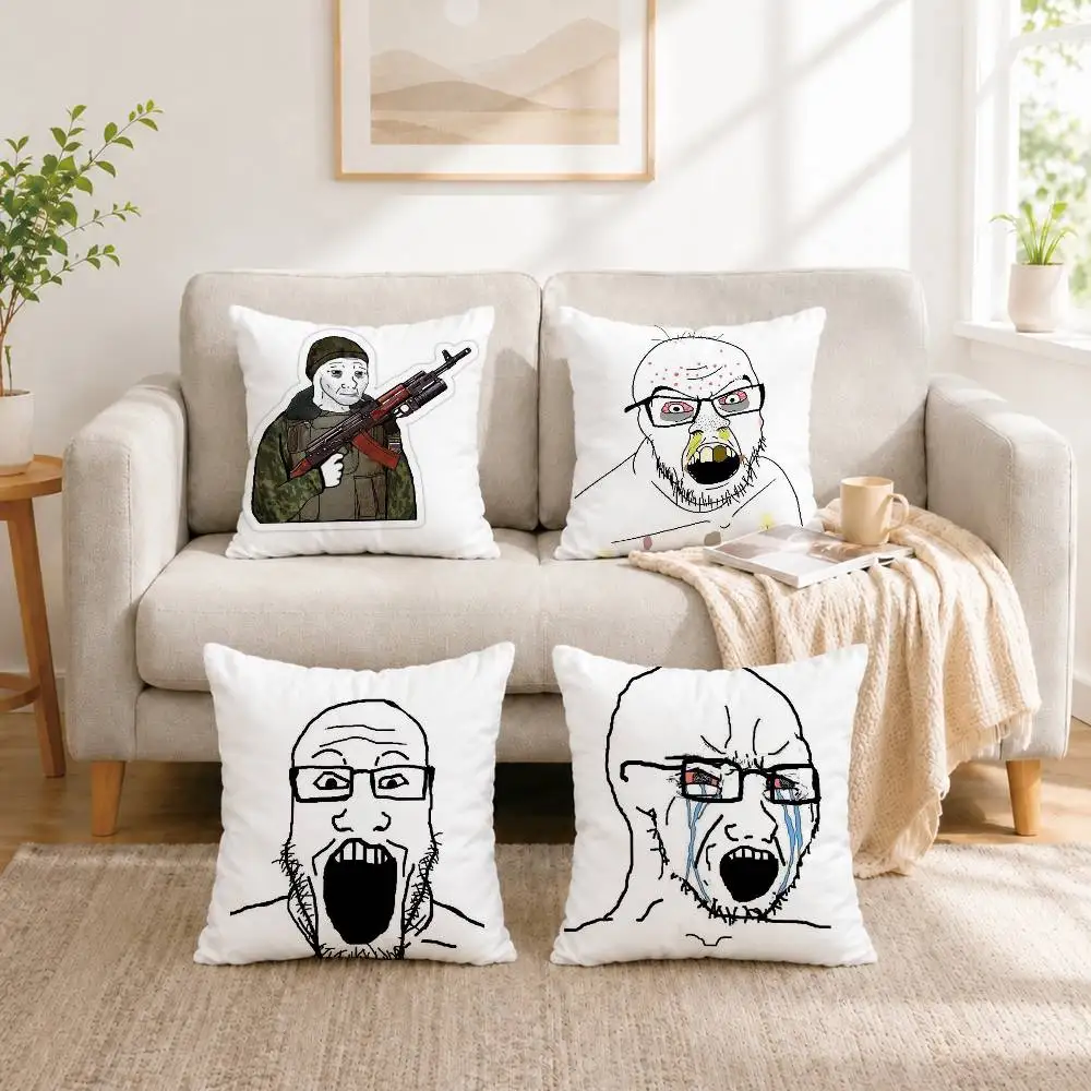 W-Wojak Meme Square Double-Sided printed Pillow Case Bedroom Bedside Pillow Sofa Cushion Cover Gift
W-Wojak Meme Square Double-Sided printed Pillow Case Bedroom Bedside Pillow Sofa Cushion Cover Gift