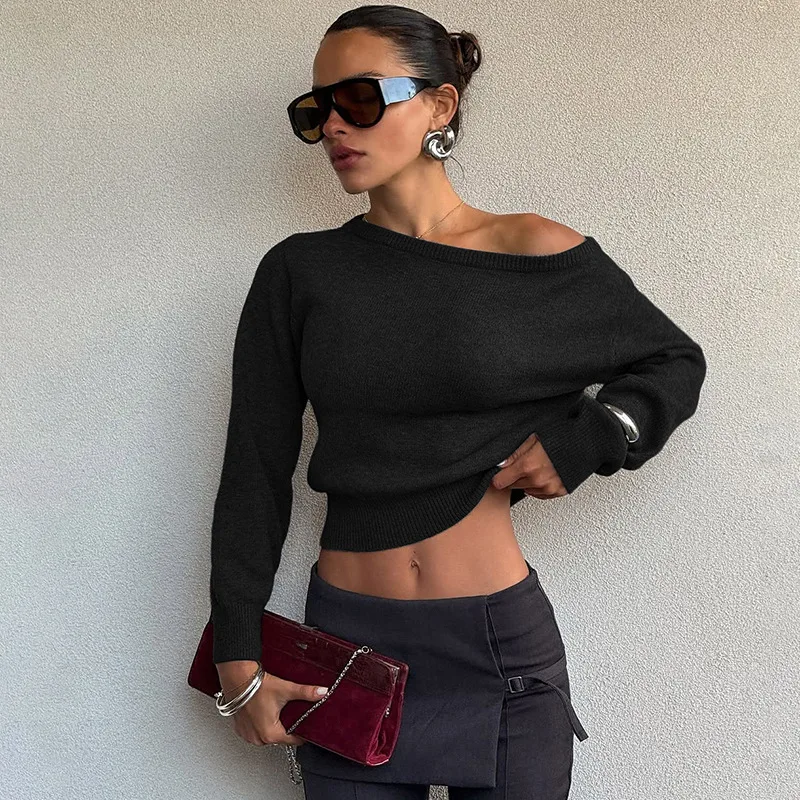 Talenza однотонный свитер с открытыми плечами, свободный вязаный пуловер с вырезом и длинными рукавами, женский осенне-зимний модный повседневный женский наряд
Talenza однотонный свитер с открытыми плечами, свободный вязаный пуловер с вырезом и длинными рукавами, женский осенне-зимний модный повседневный женский наряд