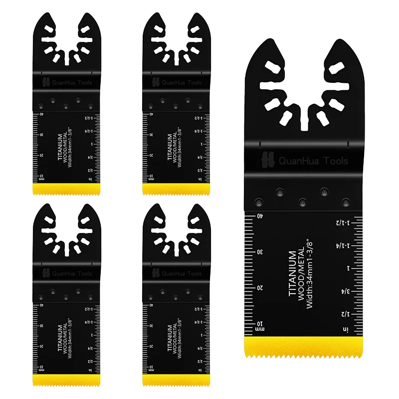5pcs set Oscillating Saw Blades Titanium Multitool Blades for Wood Plastics Metal Quick Release Multi Tool Saw Blade Cutting
5pcs set Oscillating Saw Blades Titanium Multitool Blades for Wood Plastics Metal Quick Release Multi Tool Saw Blade Cutting