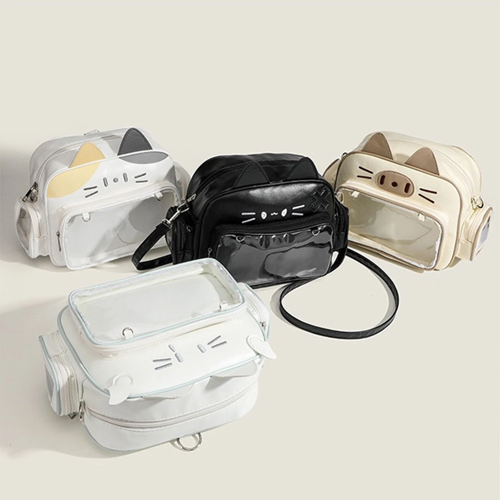 Cat Ita Bag Cute Backpack For Girls Pin Display Shoulder Bag For Anime Dolls Girls Party Supplies Kitten PVC Bag
Cat Ita Bag Cute Backpack For Girls Pin Display Shoulder Bag For Anime Dolls Girls Party Supplies Kitten PVC Bag