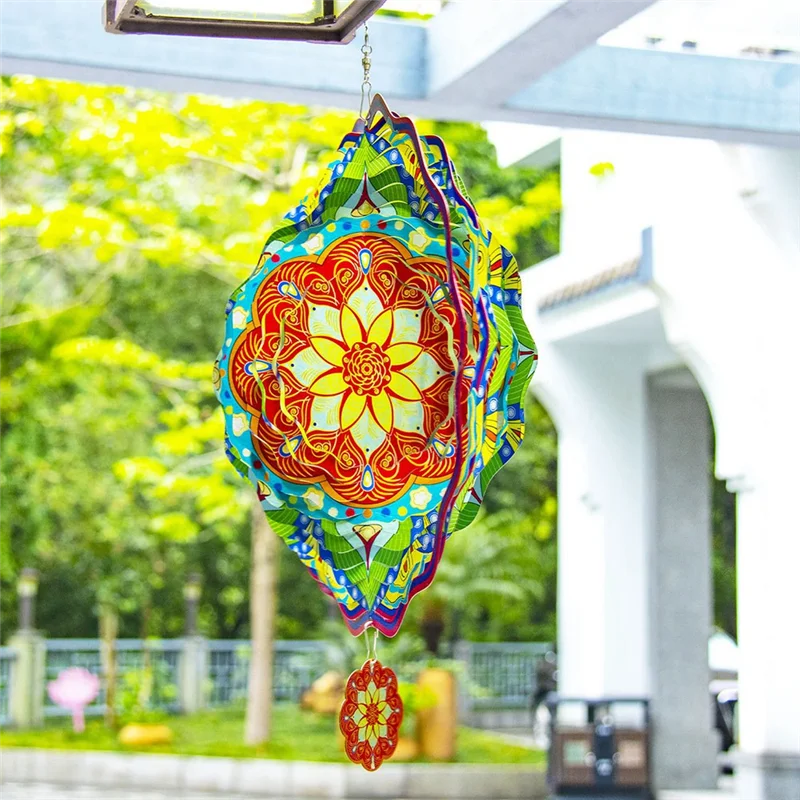 Stainless Steel Wind Spinner Indoor Outdoor Garden Decoration 11.6 Inch Multi Color Mandala Wind Spinners Gift
Stainless Steel Wind Spinner Indoor Outdoor Garden Decoration 11.6 Inch Multi Color Mandala Wind Spinners Gift