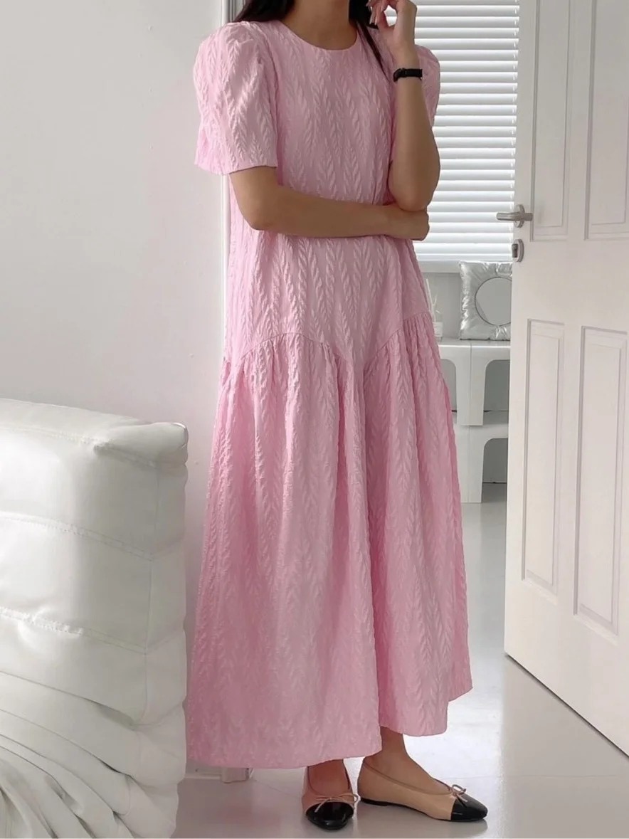 Chic Summer New Sweet Anti-Aging 3D Texture Pattern Loose Bubble Sve Long Dr Women's Clothing Commute Sle Medium Soft...
Chic Summer New Sweet Anti-Aging 3D Texture Pattern Loose Bubble Sve Long Dr Women's Clothing Commute Sle Medium Soft...