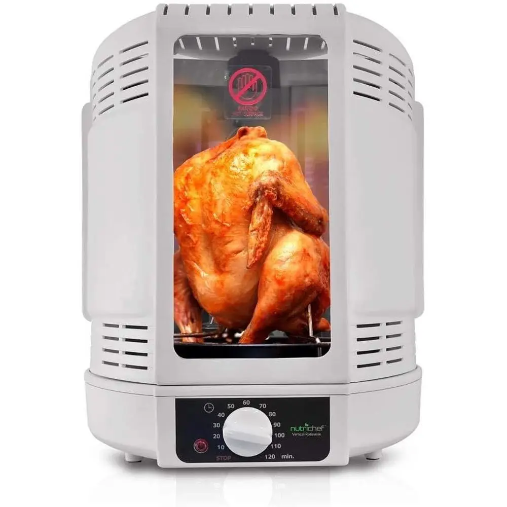 Rotisserie Oven Roaster with Rotating Skewer, Rack, Basket and Drip Tray for Chicken, Turkey, Lamb - White
Rotisserie Oven Roaster with Rotating Skewer, Rack, Basket and Drip Tray for Chicken, Turkey, Lamb - White