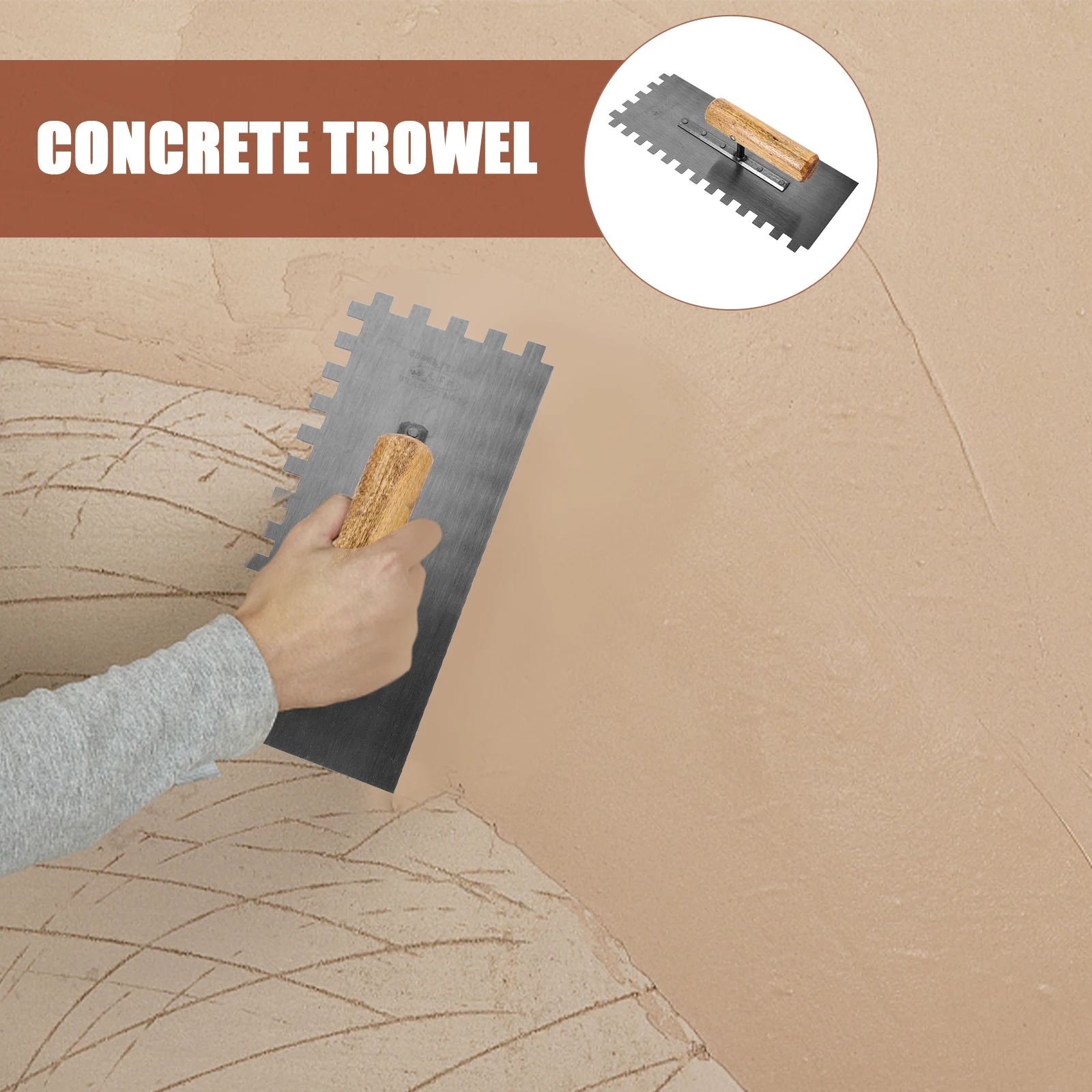 Stainless Steel Concrete Trowel Masonry Tool Heavy Duty Brick Laying Finishing Plastering Tile Mortar Leveling Spreading Shaping 
Stainless Steel Concrete Trowel Masonry Tool Heavy Duty Brick Laying Finishing Plastering Tile Mortar Leveling Spreading Shaping