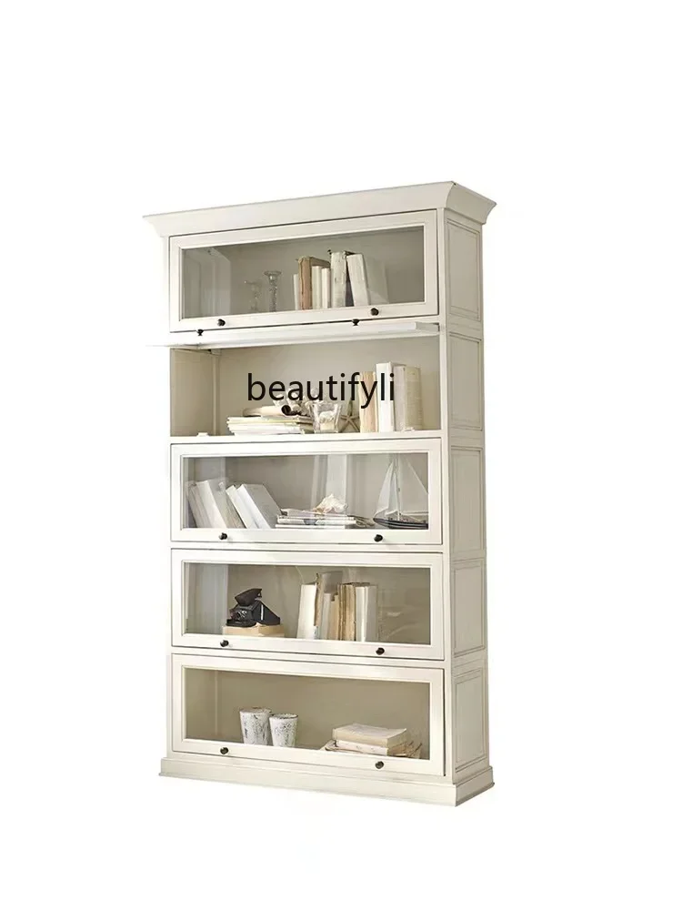 YH American-Style Solid Wood Boycase Household Minimalist French Bookshelf Retro Floor Glass Door Shelf
YH American-Style Solid Wood Boycase Household Minimalist French Bookshelf Retro Floor Glass Door Shelf