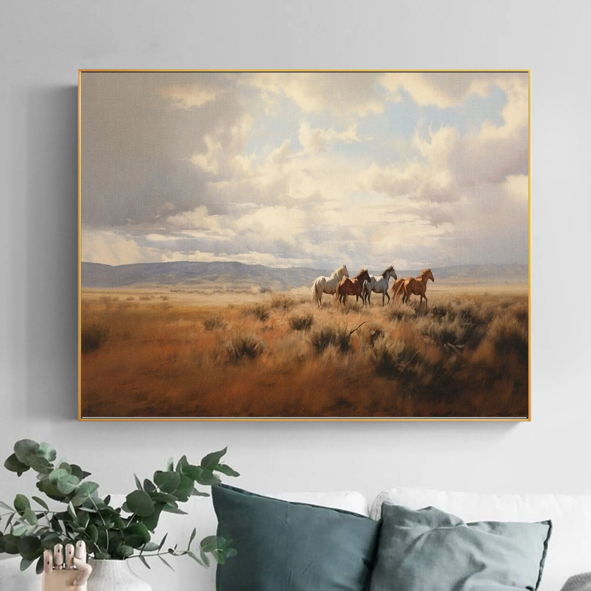 Large Wild Horses Wall Art Animal Canvas Painting Poster Decor Living Room Rustic Country Landscape Farmhouse
Large Wild Horses Wall Art Animal Canvas Painting Poster Decor Living Room Rustic Country Landscape Farmhouse