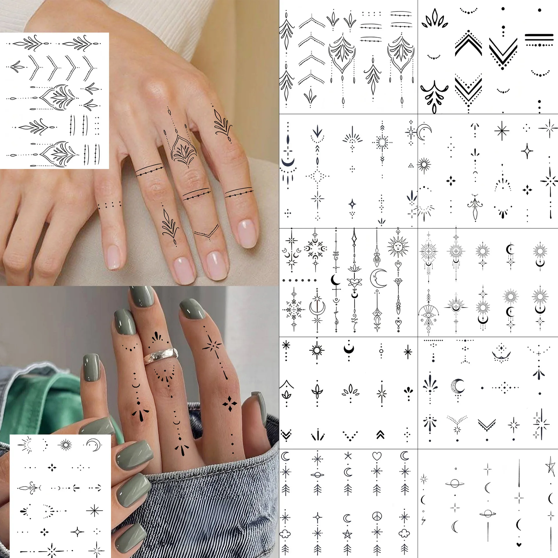 Water Transfer Tattoo Stickers Ins Fresh Design Premium Non Toxic Waterproof Long Lasting for Finger
Water Transfer Tattoo Stickers Ins Fresh Design Premium Non Toxic Waterproof Long Lasting for Finger