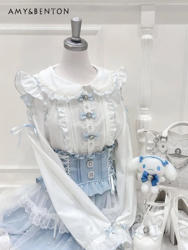 2026 Liz Pearl Neck Lace Strap Sweet Japanese Style Mass Production Long-sleeved Shirt Women Mine Series Lolita Versatile Shirt
2026 Liz Pearl Neck Lace Strap Sweet Japanese Style Mass Production Long-sleeved Shirt Women Mine Series Lolita Versatile Shirt