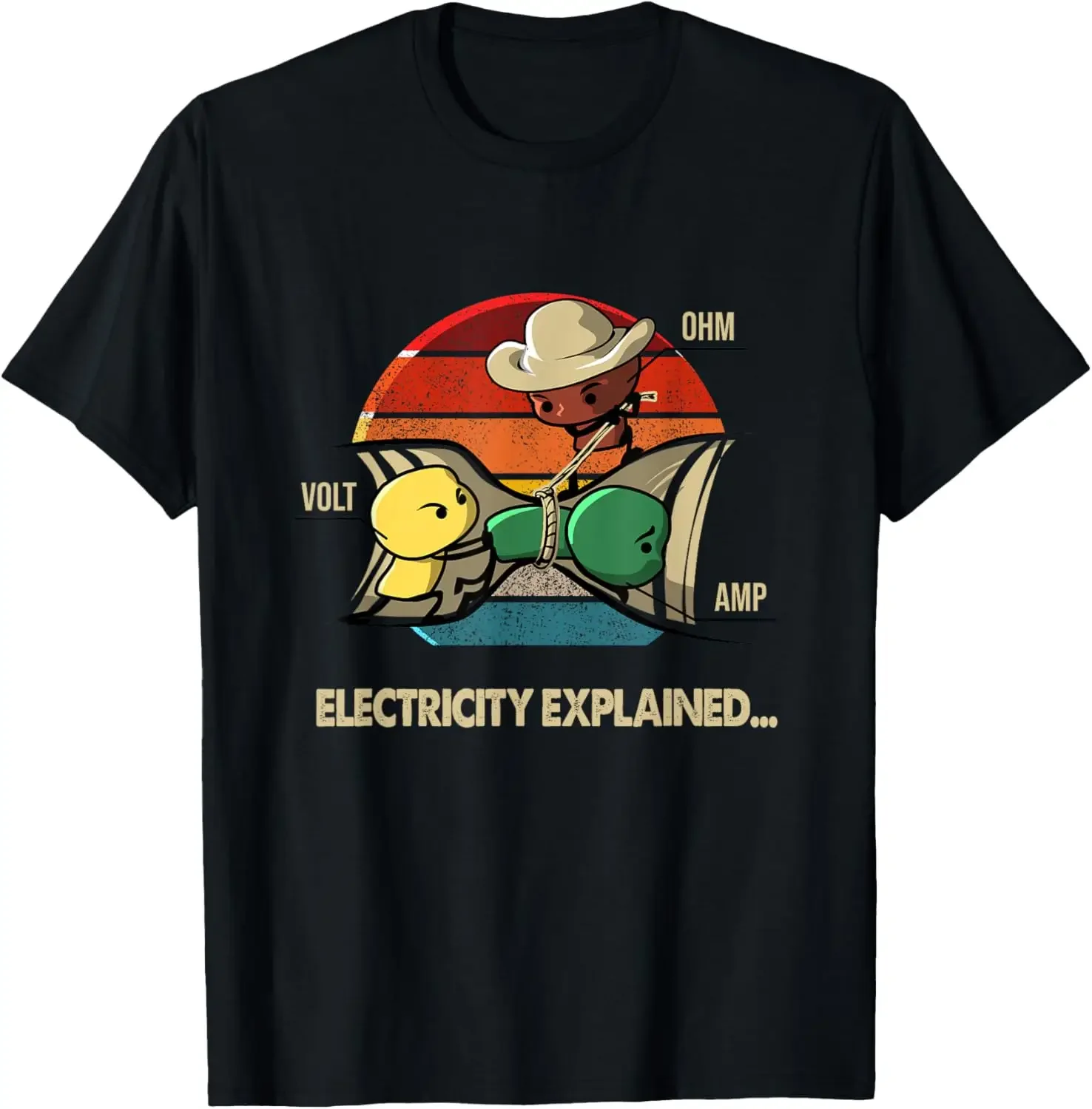 Ohm Volt Amp Electricity Explained Graphic Tee Funny Electrician Nerd Gift Cotton T-Shirt
Ohm Volt Amp Electricity Explained Graphic Tee Funny Electrician Nerd Gift Cotton T-Shirt