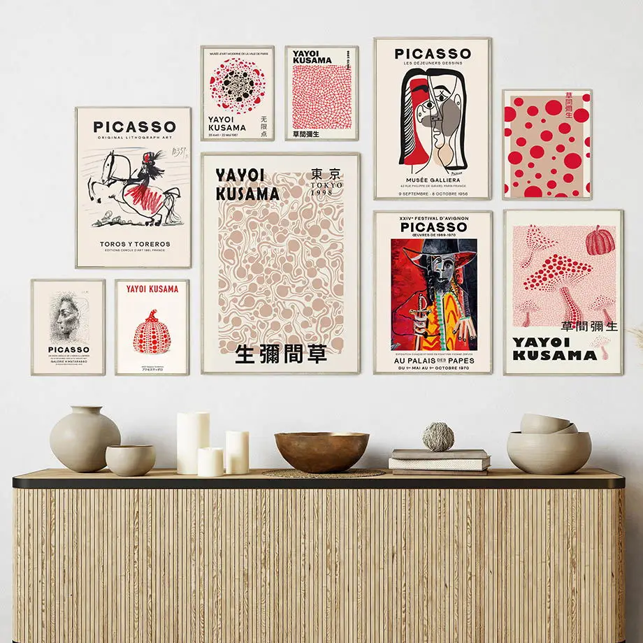 Yayoi Kusama Red Pumpkin Point Picasso Abstract Wall Art Print Canvas Painting Nordic Poster Wall Pictures For Living Room Decor
Yayoi Kusama Red Pumpkin Point Picasso Abstract Wall Art Print Canvas Painting Nordic Poster Wall Pictures For Living Room Decor