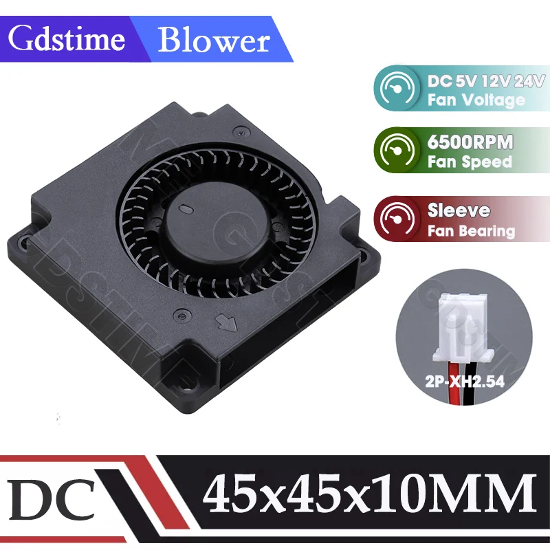 Gdstime 45mm Blower Fan 5V 12V 24V Fan 45x45x10mm Radial Fan 4510 Turbo Centrifugal Fan 4cm 3D Printer Air Ventilation Cooler
Gdstime 45mm Blower Fan 5V 12V 24V Fan 45x45x10mm Radial Fan 4510 Turbo Centrifugal Fan 4cm 3D Printer Air Ventilation Cooler