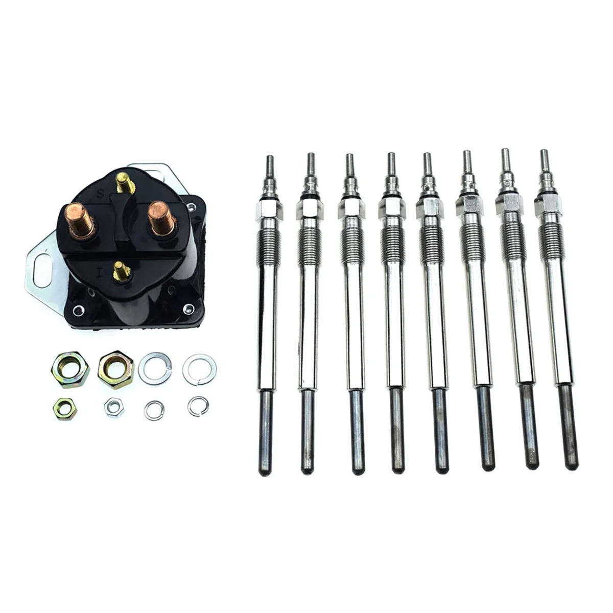 9Pcs for Ford E F Series 7.3L Power Stroke Diesel Pickup Relay Solenoid & Glow Plugs F81Z-12B533-AC K-12B533-A
9Pcs for Ford E F Series 7.3L Power Stroke Diesel Pickup Relay Solenoid & Glow Plugs F81Z-12B533-AC K-12B533-A