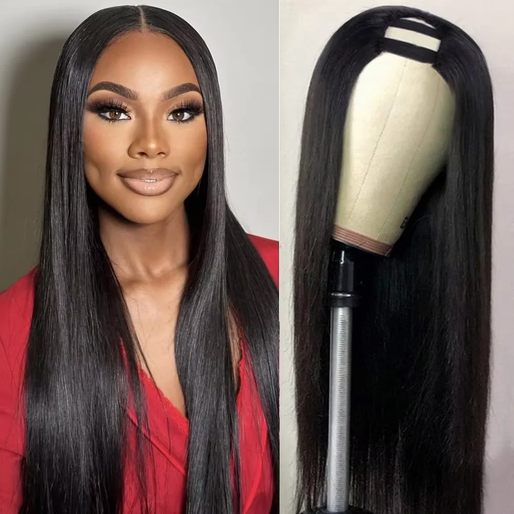 16-32 inch Machine Made U Part Wigs 220 Density Brazilian Straight Human Hair For Women U Shape Wigs Straight Natural Hair Wigs
16-32 inch Machine Made U Part Wigs 220 Density Brazilian Straight Human Hair For Women U Shape Wigs Straight Natural Hair Wigs
