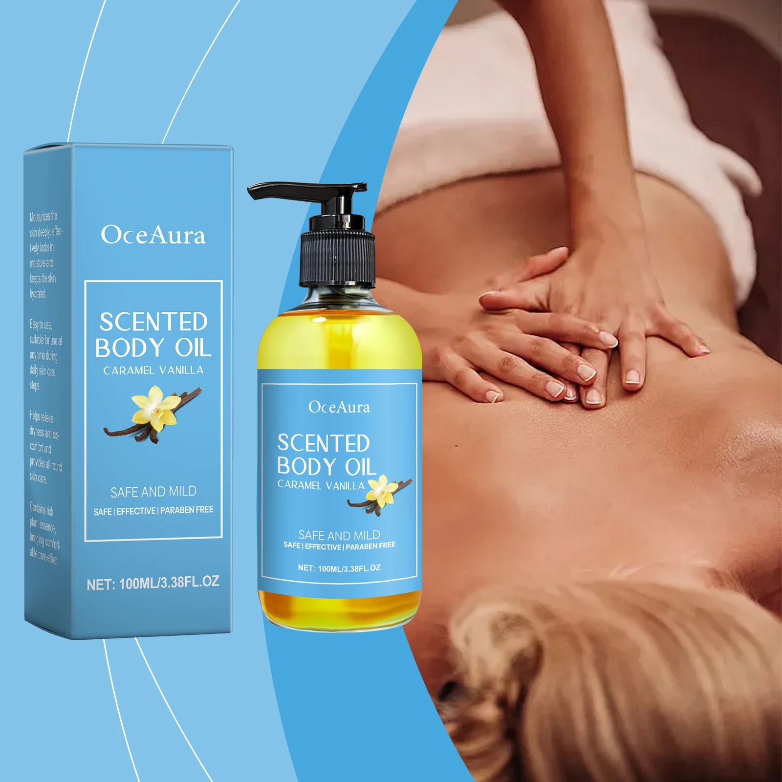 OceAura Caramel Vanilla Body Oil Moisturizing Hydrating Moisturizing Skin Care Soothing Nourishing Skin Massage Oil
OceAura Caramel Vanilla Body Oil Moisturizing Hydrating Moisturizing Skin Care Soothing Nourishing Skin Massage Oil