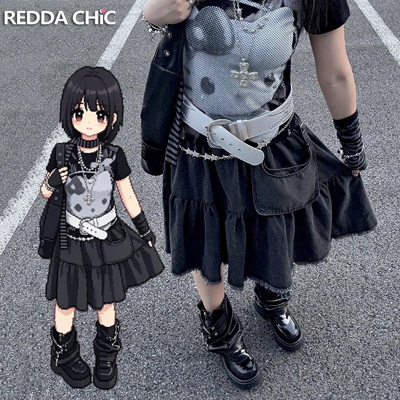 Женская джинсовая юбка-карго REDDACHiC в стиле ретро, серая, с низкой посадкой, со съемными карманами, А-силуэт, свободный крой, длинная, в стиле корейского стритвира
Женская джинсовая юбка-карго REDDACHiC в стиле ретро, серая, с низкой посадкой, со съемными карманами, А-силуэт, свободный крой, длинная, в стиле корейского стритвира