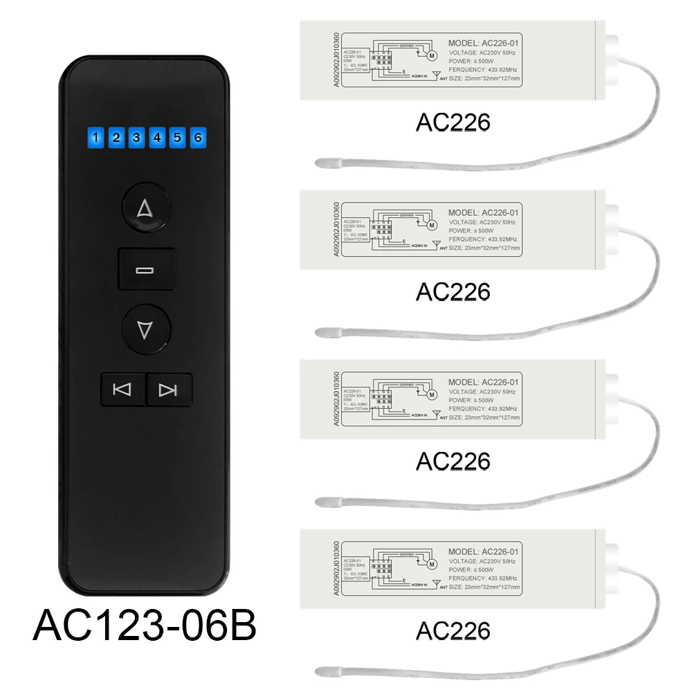 Original A-OK AC226 Mini Receiver Universal Remote Control Wireless RF Switch Work Electric Blinds Curtain Motor Accessories
Original A-OK AC226 Mini Receiver Universal Remote Control Wireless RF Switch Work Electric Blinds Curtain Motor Accessories