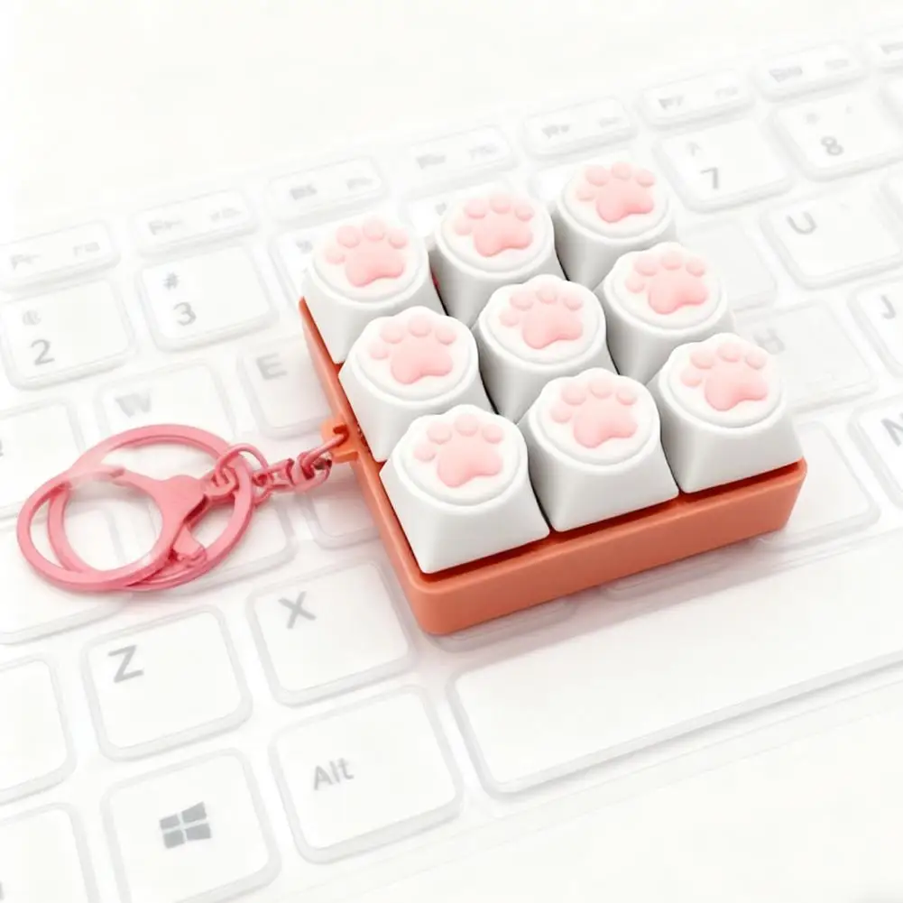 Silent Keyboard Fidget Toy,Fidget Keyboard Stress Relief Cat's Paw Keyboard Fidget Clicker,ANTI-Anxiety Keyboard Keychains
Silent Keyboard Fidget Toy,Fidget Keyboard Stress Relief Cat's Paw Keyboard Fidget Clicker,ANTI-Anxiety Keyboard Keychains