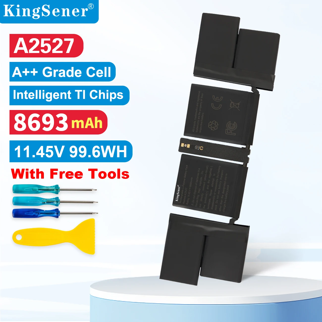KingSener A2527 Battery for Apple MacBook Pro 16'' A2485( Late 2021) MK183LL/A MK193LL/A MK1E3LL/A MK1A3LL/A EMC3651 Free Tools
KingSener A2527 Battery for Apple MacBook Pro 16'' A2485( Late 2021) MK183LL/A MK193LL/A MK1E3LL/A MK1A3LL/A EMC3651 Free Tools