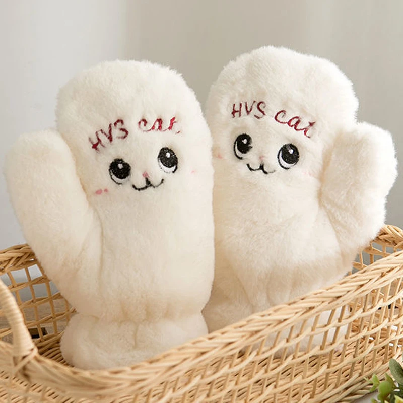 Cute Women Plush Gloves Cartoon Cat Embroidery Winter Warm Gloves Man Fashion Outdoor Sports Ski Hiking Soft All Fingers Mittens
Cute Women Plush Gloves Cartoon Cat Embroidery Winter Warm Gloves Man Fashion Outdoor Sports Ski Hiking Soft All Fingers Mittens
