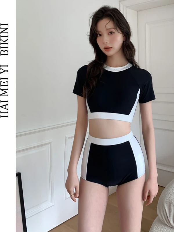 Hamiyi 2025 New Style Women's Bikini Swimsuit Conservative High Waist Thermal Spa Swimming Costume Nylon Material Beach Play
Hamiyi 2025 New Style Women's Bikini Swimsuit Conservative High Waist Thermal Spa Swimming Costume Nylon Material Beach Play