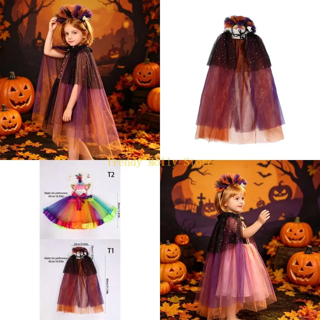 N5KB Rainbow Star Print Capes Dress Rainbow Costume For Childrens Make Up
N5KB Rainbow Star Print Capes Dress Rainbow Costume For Childrens Make Up