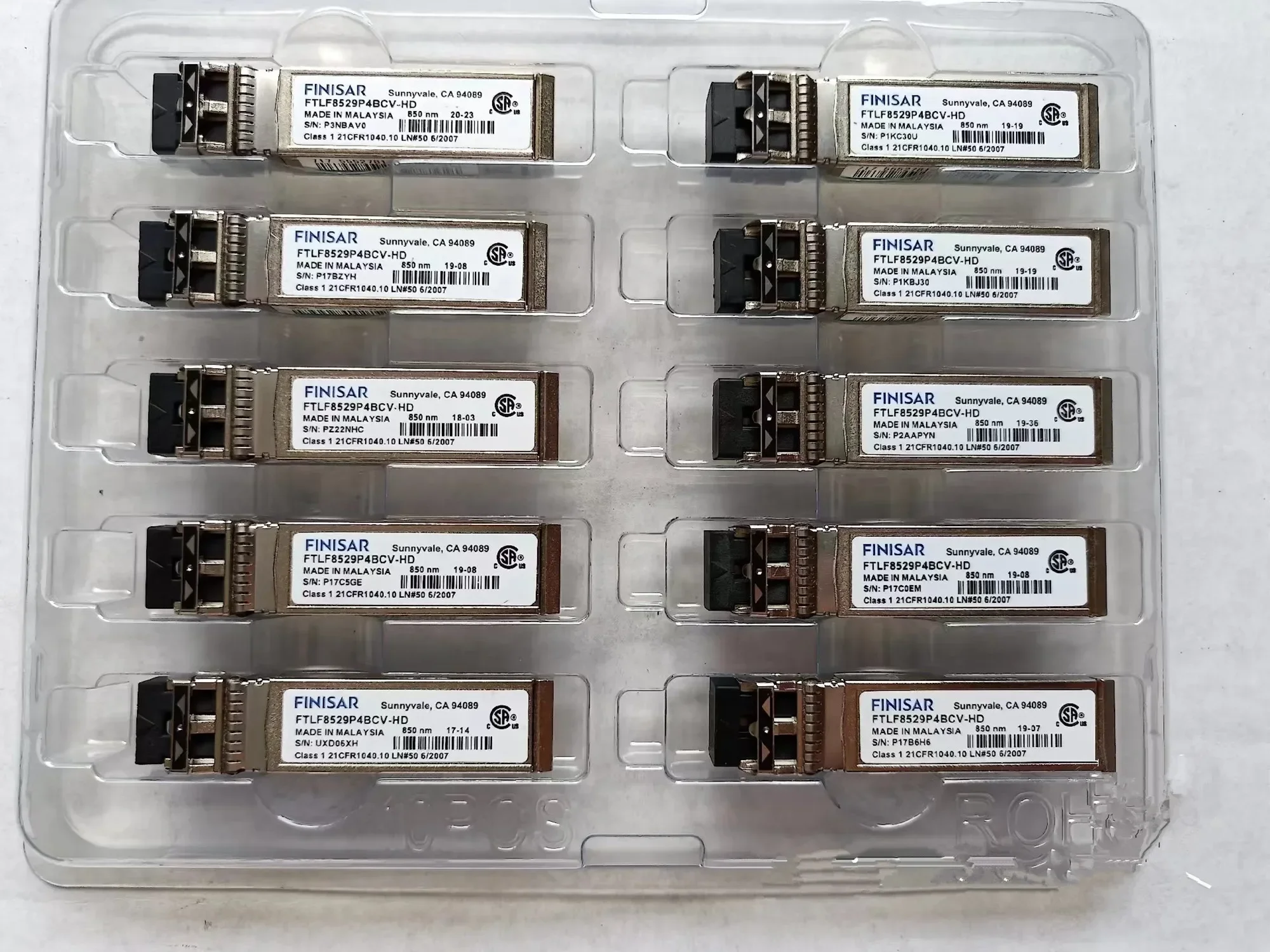 Finisar 16GB SFP Module/FTLF8529P4BCV-HD, 5552781-A 16GB 850NM SW HDS SFP/Hitachi Storage Fiber Module Sfp 16G
Finisar 16GB SFP Module/FTLF8529P4BCV-HD, 5552781-A 16GB 850NM SW HDS SFP/Hitachi Storage Fiber Module Sfp 16G