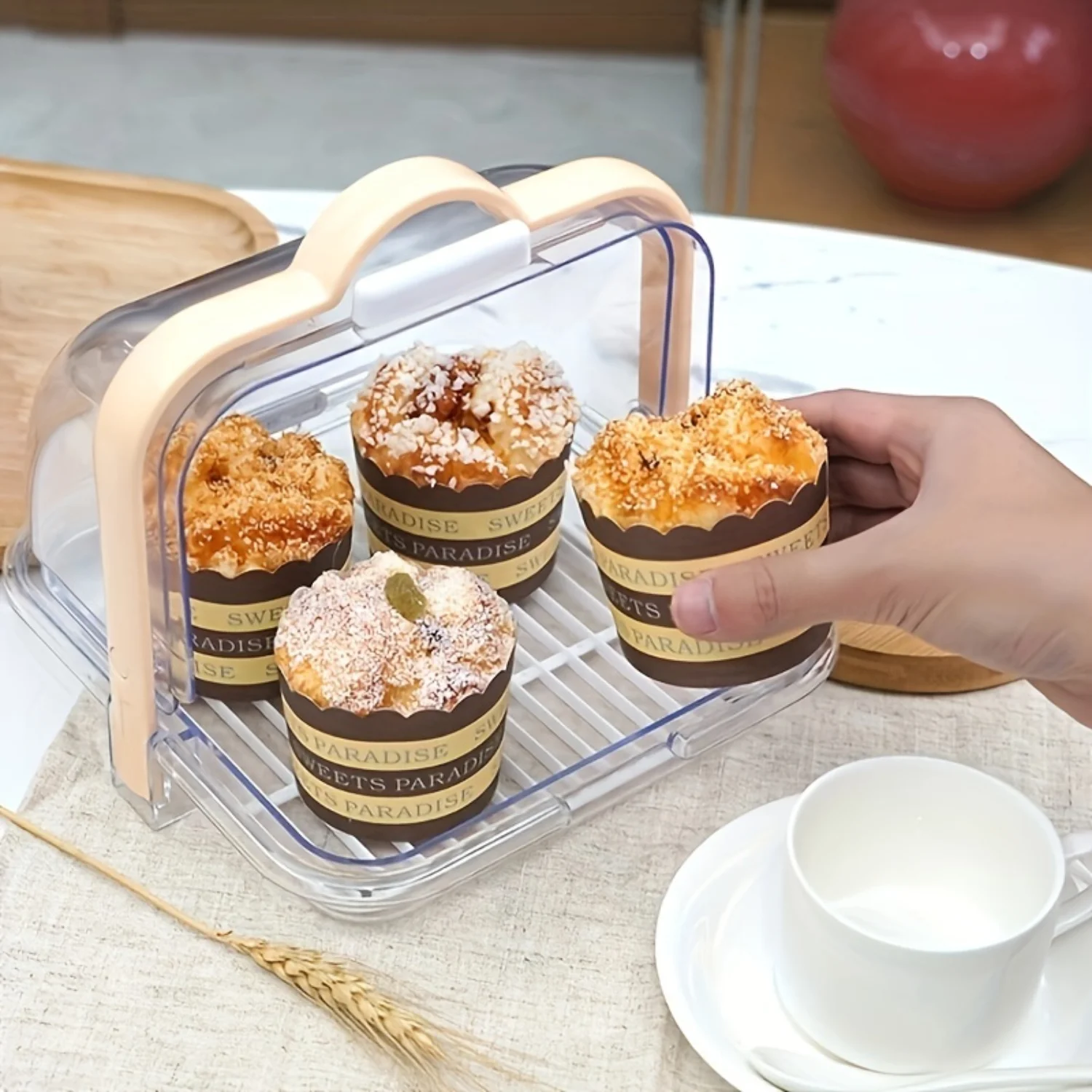 Large Capacity Square Bread Box - Reusable & Durable Flip-top Tray with Handle for Cake, Bread, Fruit & Snacks Storage & Organiz
Large Capacity Square Bread Box - Reusable & Durable Flip-top Tray with Handle for Cake, Bread, Fruit & Snacks Storage & Organiz