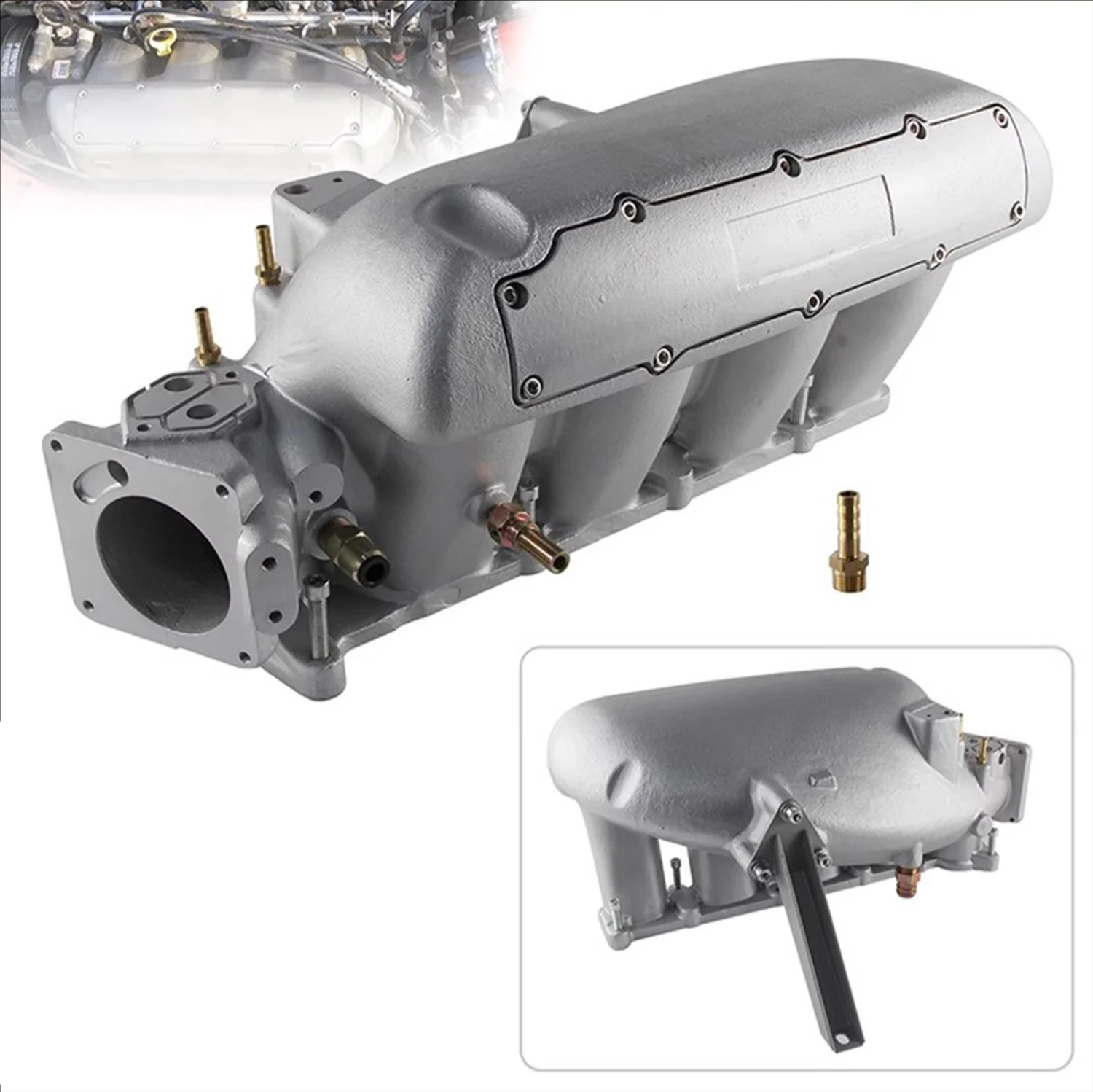 The modified intake manifold is suitable for the aluminum cast intake manifold of the Maz3MZRST Fiesta turbo engine
The modified intake manifold is suitable for the aluminum cast intake manifold of the Maz3MZRST Fiesta turbo engine