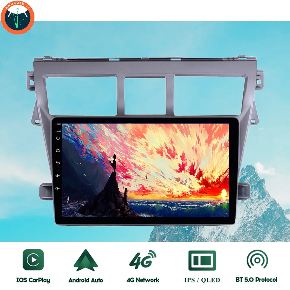 9" QLED Android 14 8G Ram Car Radio Stereo Video Audio Multimedia Player For Toyota Vios Yaris 2007 - 2013 GPS Navigation Tape
9" QLED Android 14 8G Ram Car Radio Stereo Video Audio Multimedia Player For Toyota Vios Yaris 2007 - 2013 GPS Navigation Tape