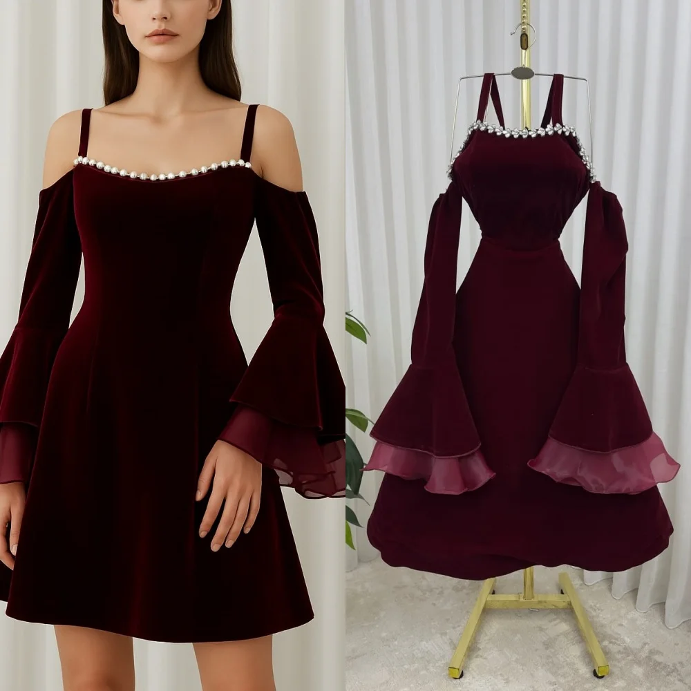 Customized Sexy Velour Pleat Tiered Rhinestone A-line Off-the-shoulder Short Dresses Bespoke Occasion Dresses Sizes Available
Customized Sexy Velour Pleat Tiered Rhinestone A-line Off-the-shoulder Short Dresses Bespoke Occasion Dresses Sizes Available