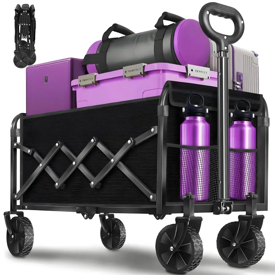 Carts Foldable,360 LBS Large Capacity Foldable Wagon Cart Collapsible Wagon with Wheels amp Drink Holders,Utility Folding Cart f
Carts Foldable,360 LBS Large Capacity Foldable Wagon Cart Collapsible Wagon with Wheels amp Drink Holders,Utility Folding Cart f