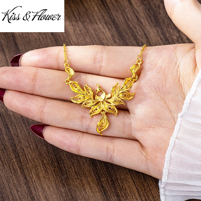 KISS&FLOWER 24KT Gold Vintage Phoenix Necklace+Ring+Earrings For Women Wedding Party Birthday Christmas Bride Mother Gift JS103
KISS&FLOWER 24KT Gold Vintage Phoenix Necklace+Ring+Earrings For Women Wedding Party Birthday Christmas Bride Mother Gift JS103