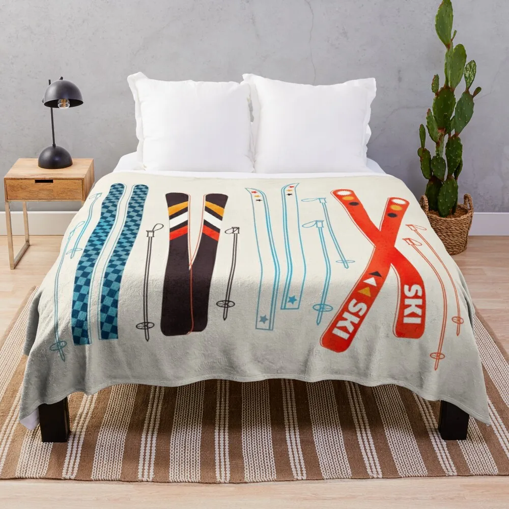 Colorful Retro Ski Illustration Throw Blanket luxury st blanket embroidered blanket for sofa
Colorful Retro Ski Illustration Throw Blanket luxury st blanket embroidered blanket for sofa