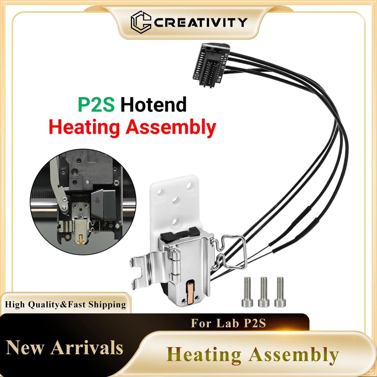 P2S Hotend Heating Assembly Quick-Swap Heating Component with Heater Cartridge Thermistor Extruder Hot End for P2S 3D Printer
P2S Hotend Heating Assembly Quick-Swap Heating Component with Heater Cartridge Thermistor Extruder Hot End for P2S 3D Printer