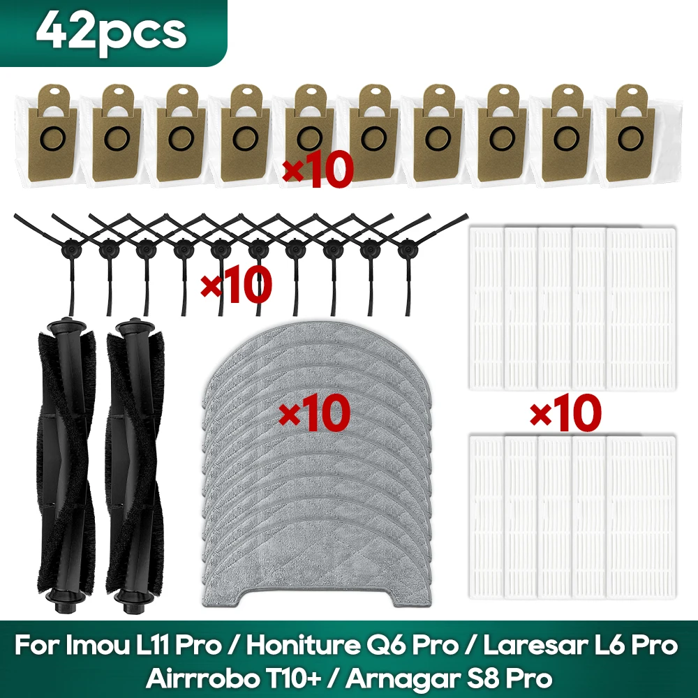 Fit For Imou L11 Pro Honiture Q6 Pro Laresar L6 Pro Airrobo T10+ Arnagar S8 Pro Accessories Parts Main Brush Filter Mop Dust Bag
Fit For Imou L11 Pro Honiture Q6 Pro Laresar L6 Pro Airrobo T10+ Arnagar S8 Pro Accessories Parts Main Brush Filter Mop Dust Bag