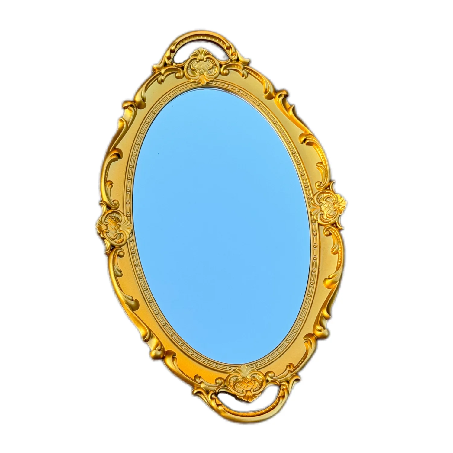 1pc Vintage Decorative Mirror Tray, Portable Mirror Tray With Handle, Jewelry Dresser Organizer Tray, Cosmetics Makeup Organize
1pc Vintage Decorative Mirror Tray, Portable Mirror Tray With Handle, Jewelry Dresser Organizer Tray, Cosmetics Makeup Organize